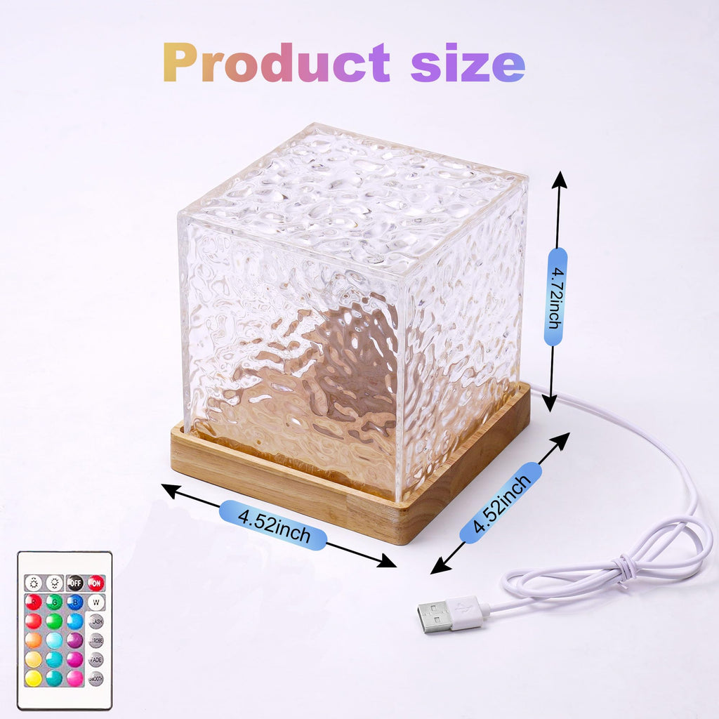 Crystal wave lamp size