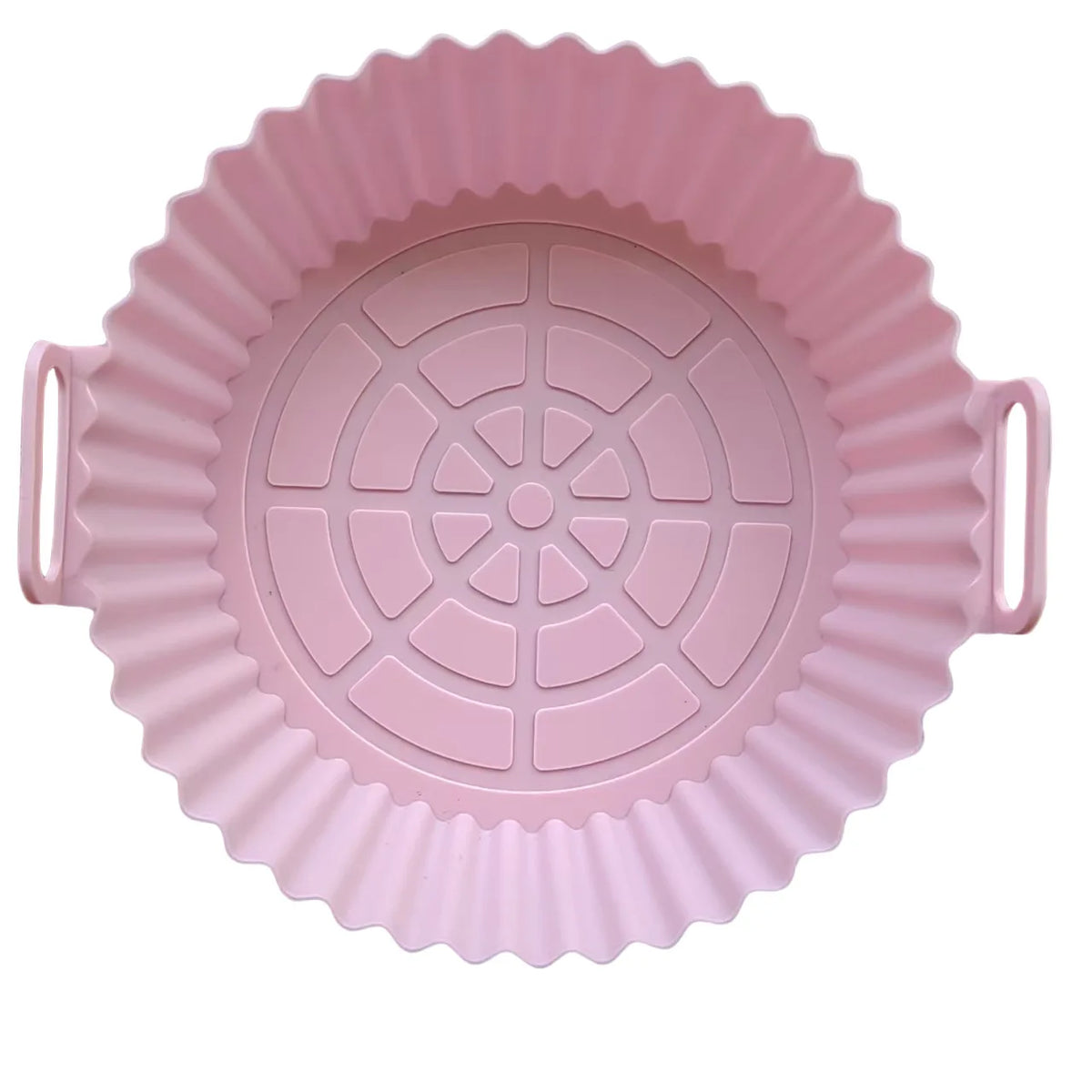 Round silicone air fryer liner, pink