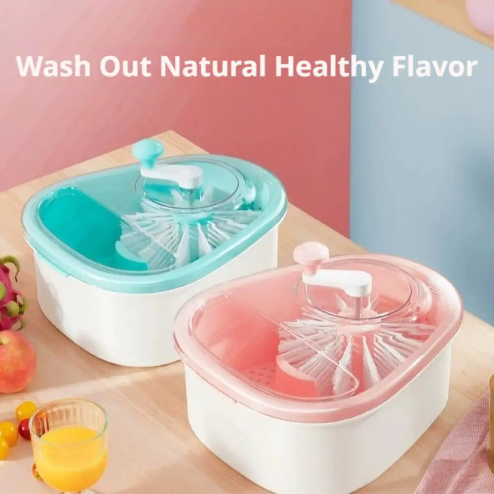 Fruit washer spinner in pink and blue