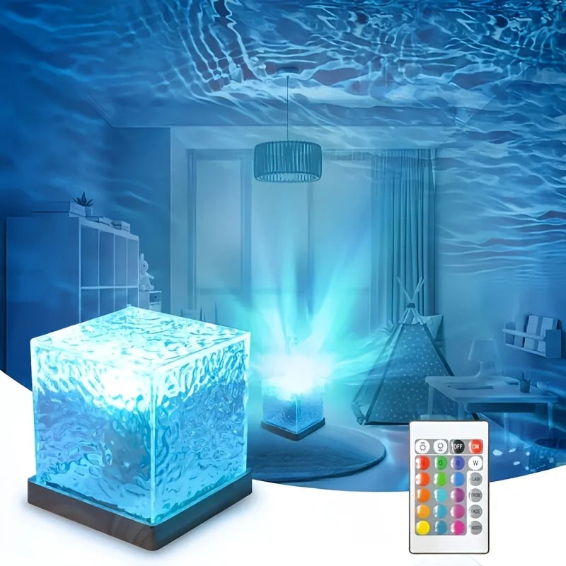 Ocean ripple light filling a living room