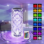 Rose crystal lamp with remote and 16 colors
