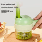 Open feeding port slicing green onion