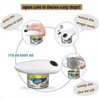 Press, let it work, lift the lid