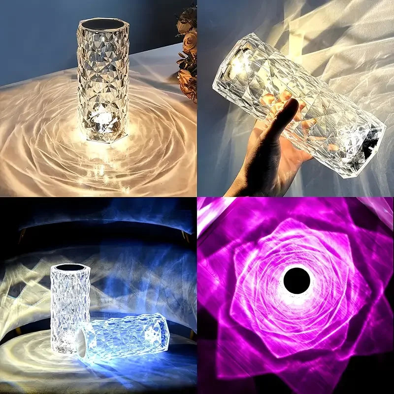 Rose light patterns in different colors