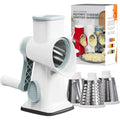 Rotary cheese grater, white, with 3 drums