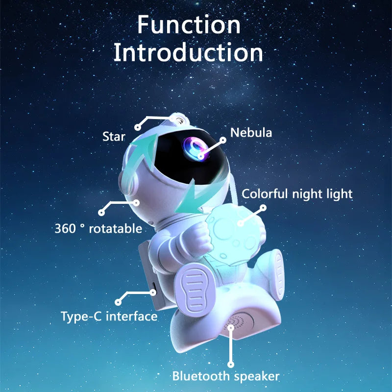Astronaut projector features