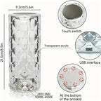 Rose crystal lamp size
