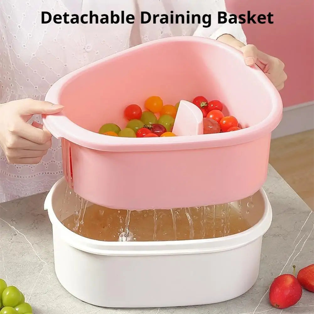 Lift the basket to drain