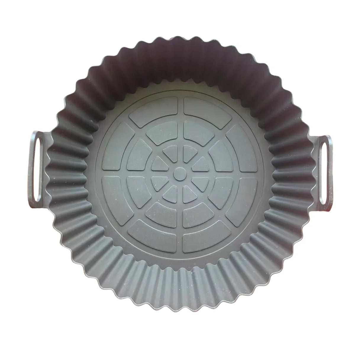 Round silicone air fryer liner, gray