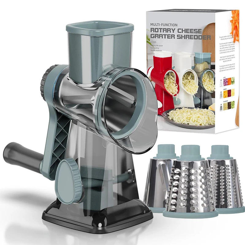 Gray rotary cheese grater