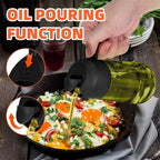Flip spout pouring oil into a pan