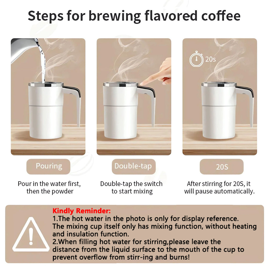 Pour, double-tap, stir for 20 seconds