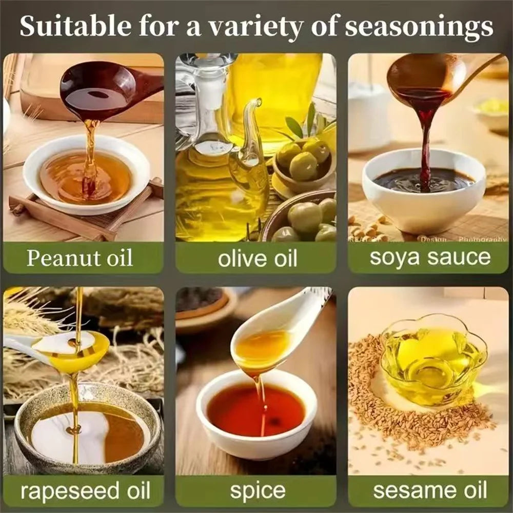 Works with oils, vinegar and sauces