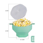 Green popcorn bowl with size