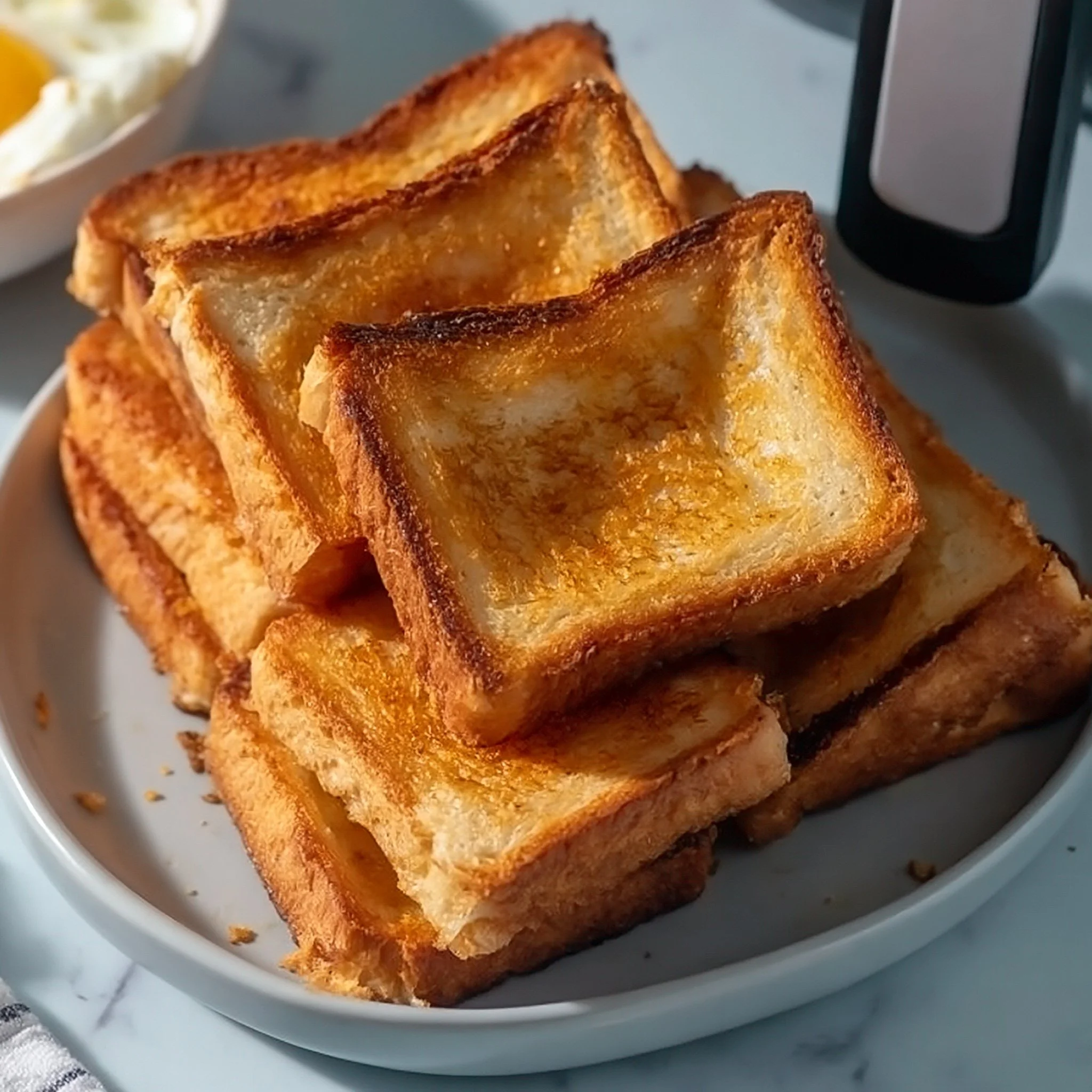 Air Fryer Bread and Egg Breakfast