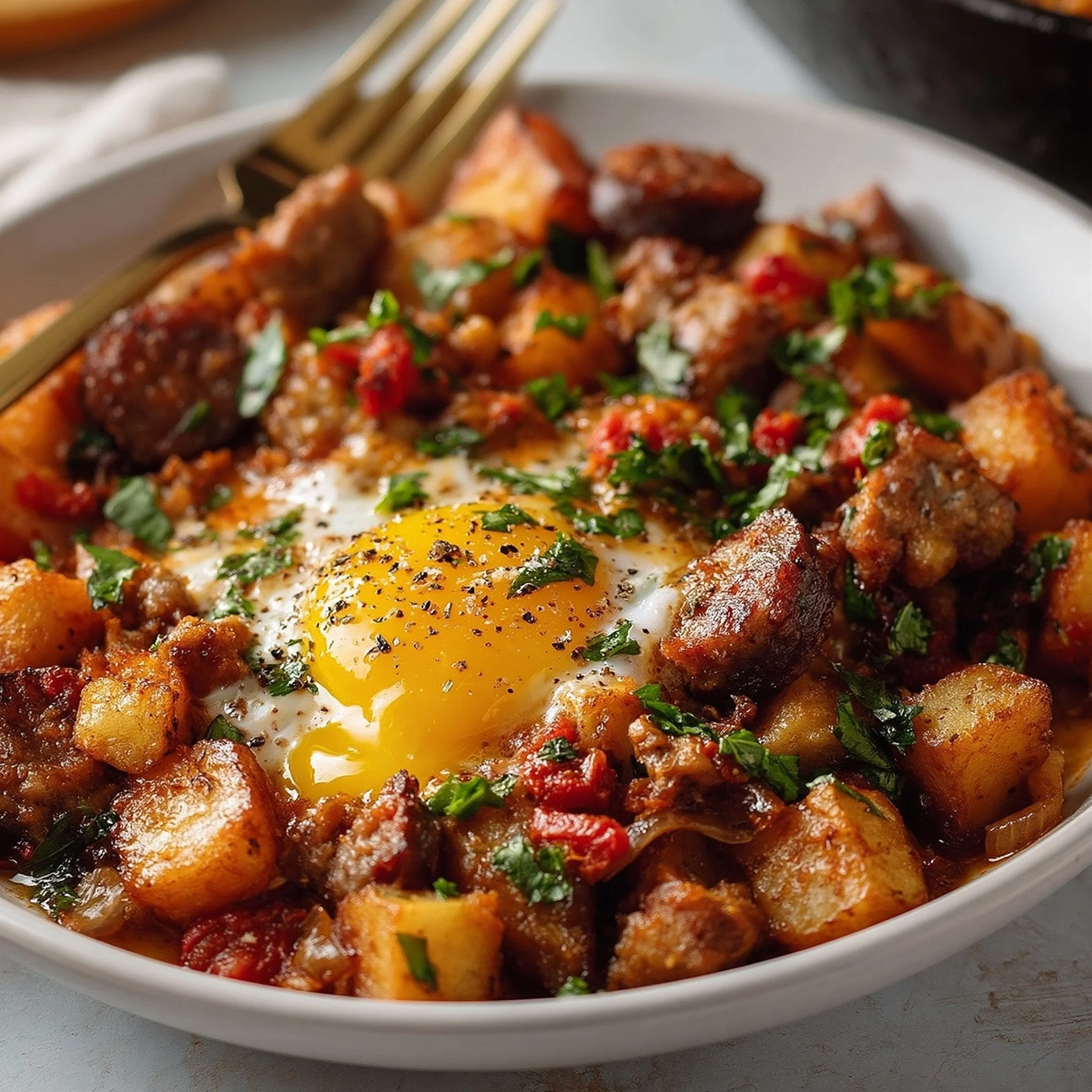 Baked Sausage Breakfast Hash Recipe