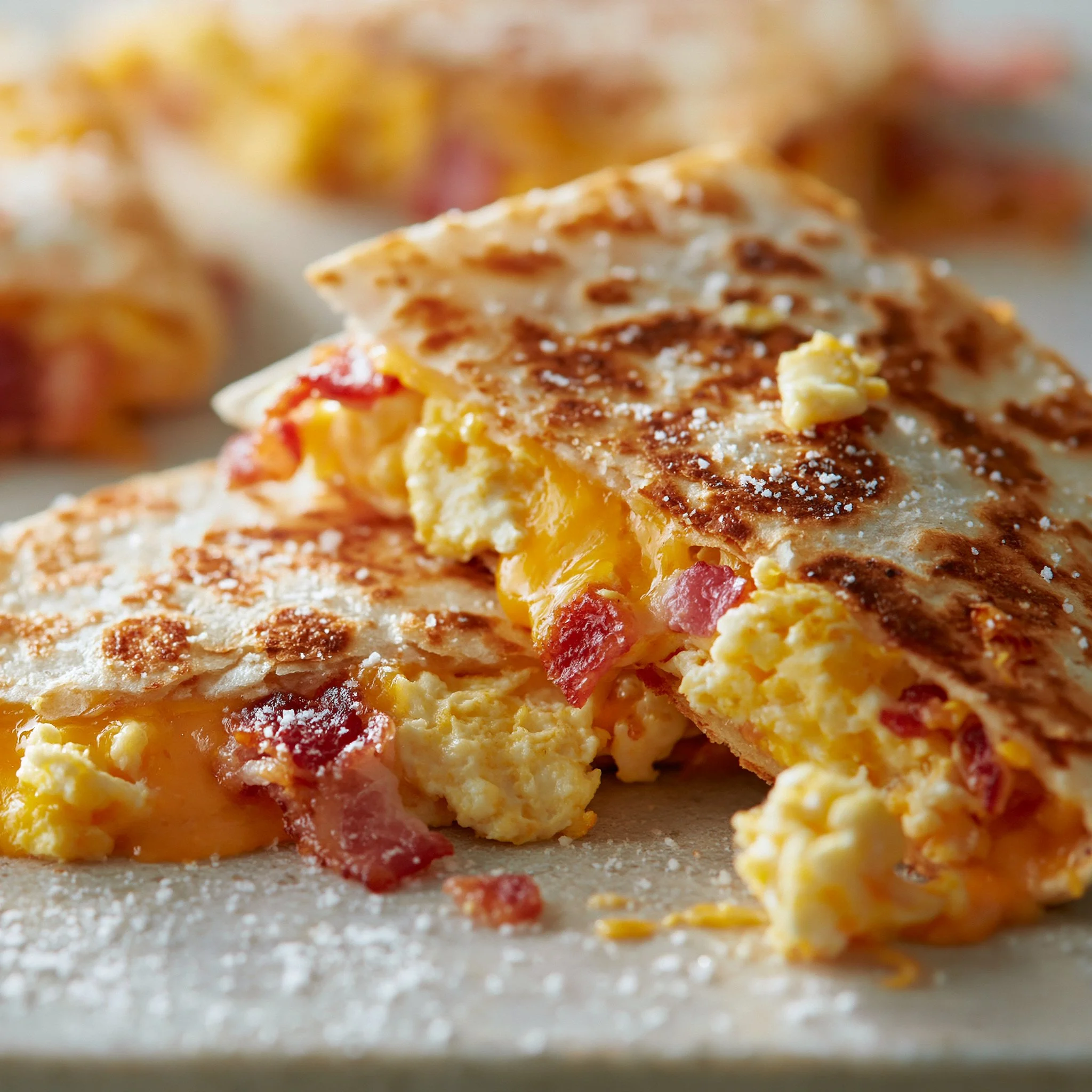 Bacon Egg and Cheese Breakfast Quesadilla