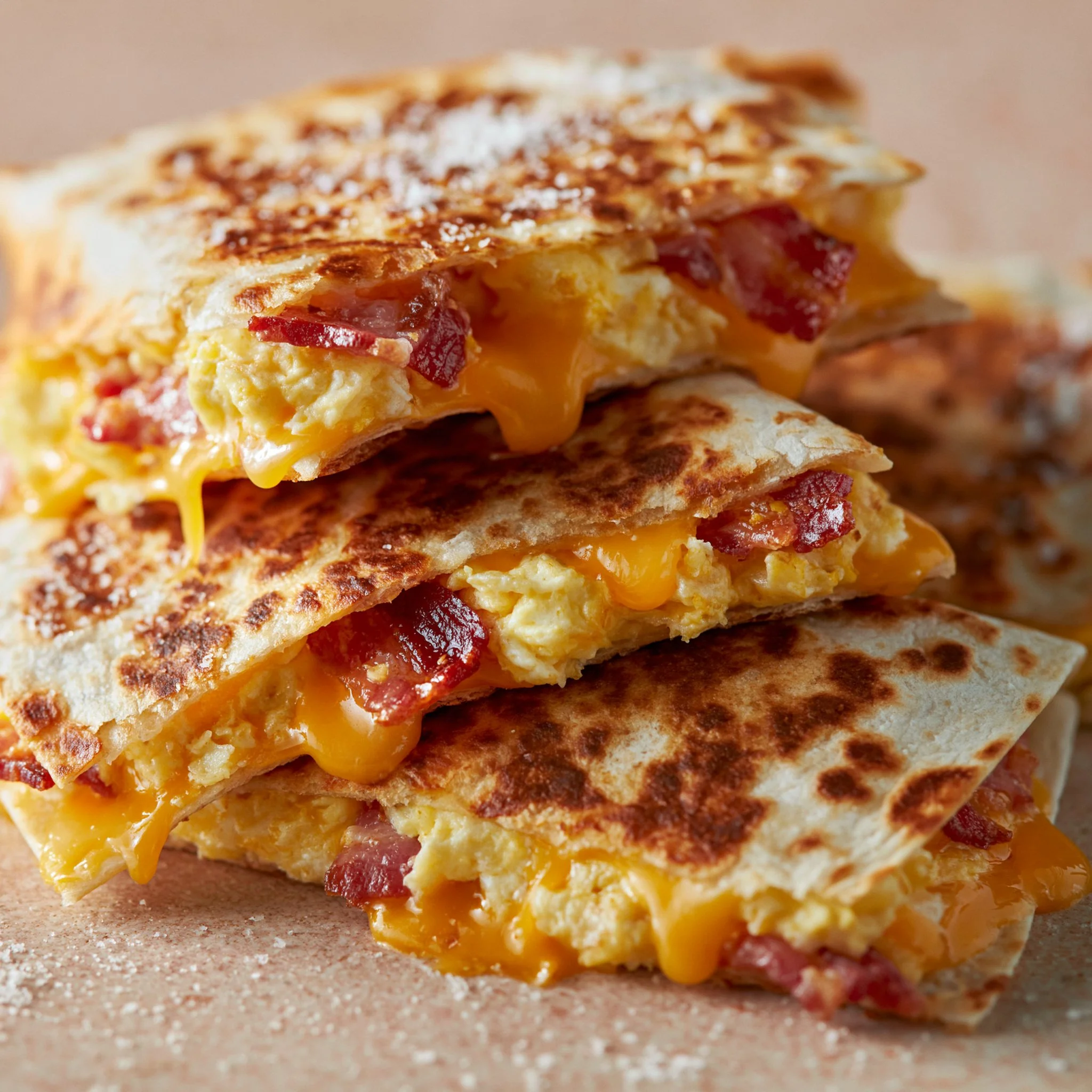 Bacon Egg and Cheese Breakfast Quesadilla
