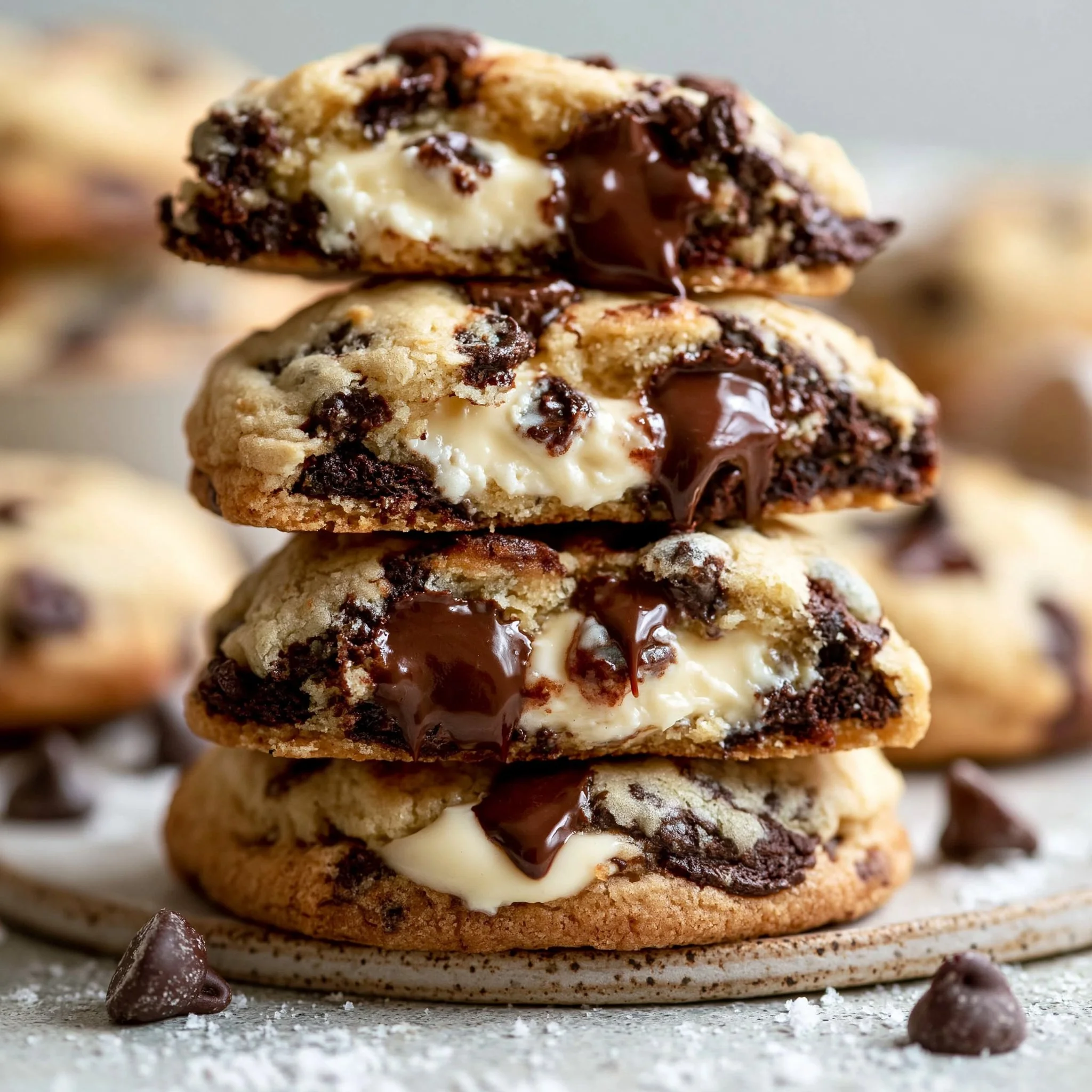 Cheesecake Stuffed Chocolate Chip Cookies