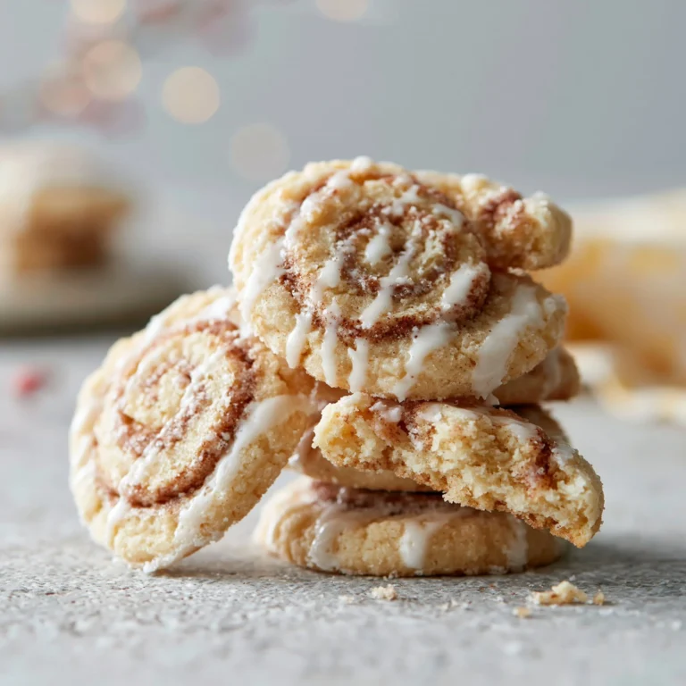 Delicious homemade cinnamon roll cookies topped with cinnamon icing.
