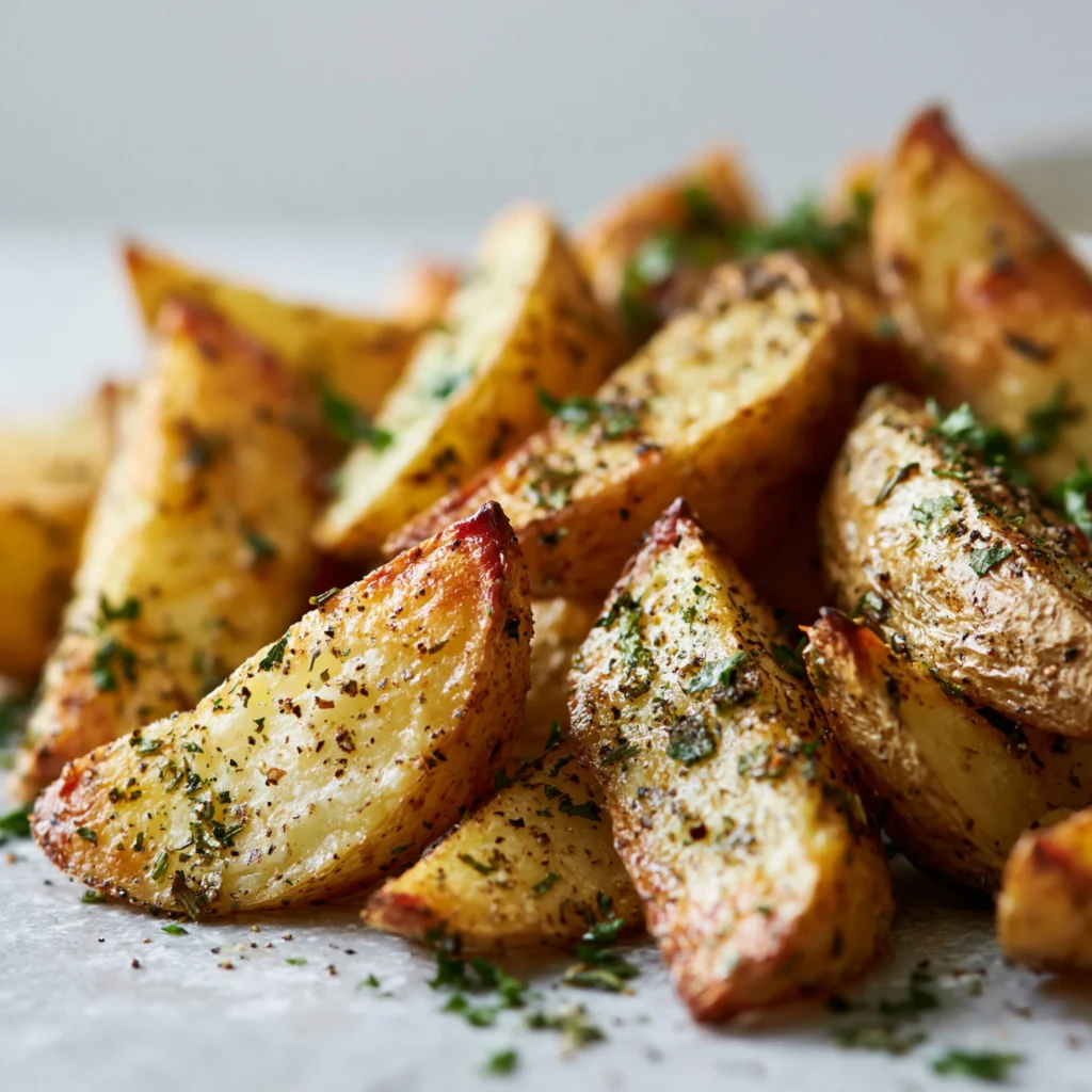 Delicious crispy potato wedges served in a bowl, ideal for snacking.