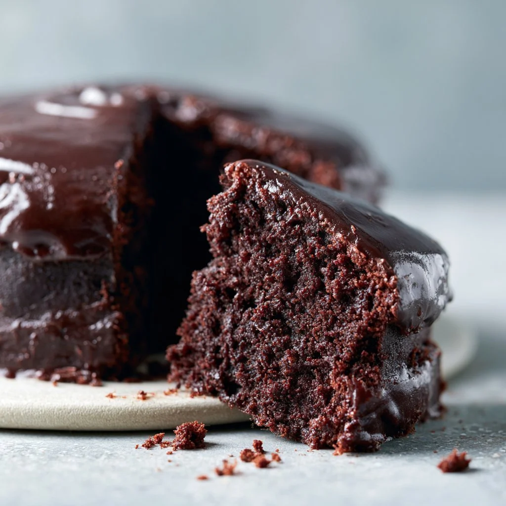 Delicious and easy chocolate cake fresh from the oven