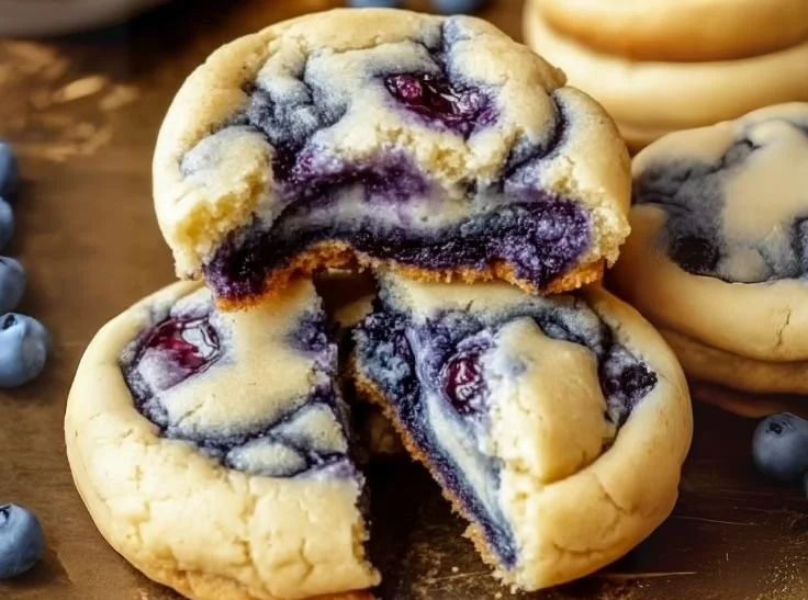 Easy Blueberry Cheesecake Swirl Cookie
