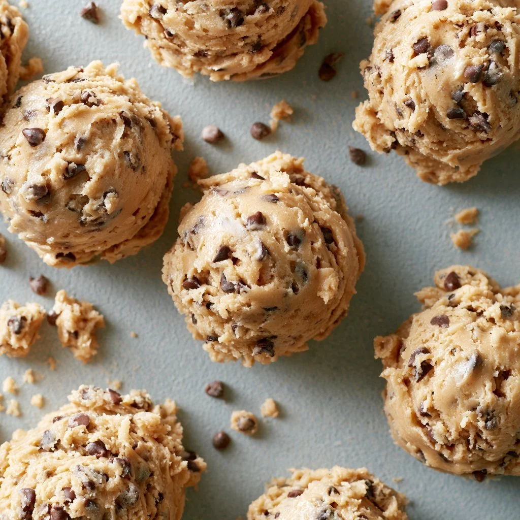 Delicious edible cookie dough in a bowl, perfect for safe enjoyment.