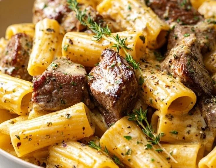 Garlic Butter Steak Rigatoni (Easy & Creamy Family Favorite)