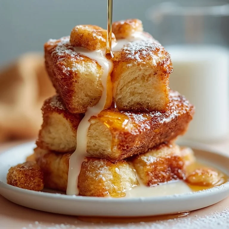 Delicious Hawaiian Roll French Toast topped with syrup and berries