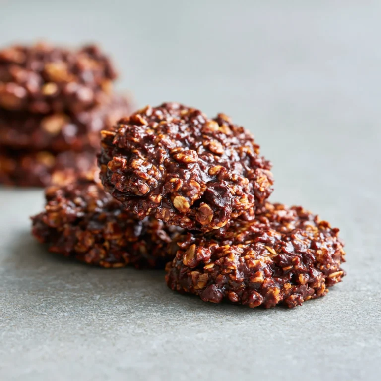 Healthy no-bake cookies made with oats and nut butter