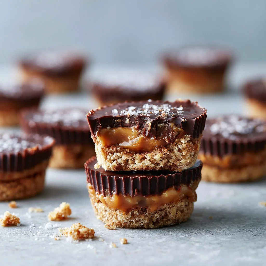 Healthy Twix Cups made with nutritious ingredients for a guilt-free treat