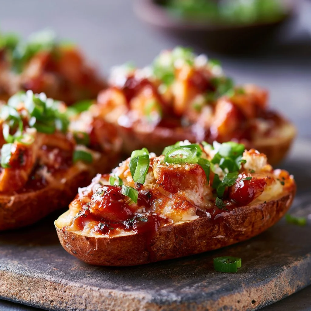 Honey BBQ Chicken Potatoes dish with a savory glaze