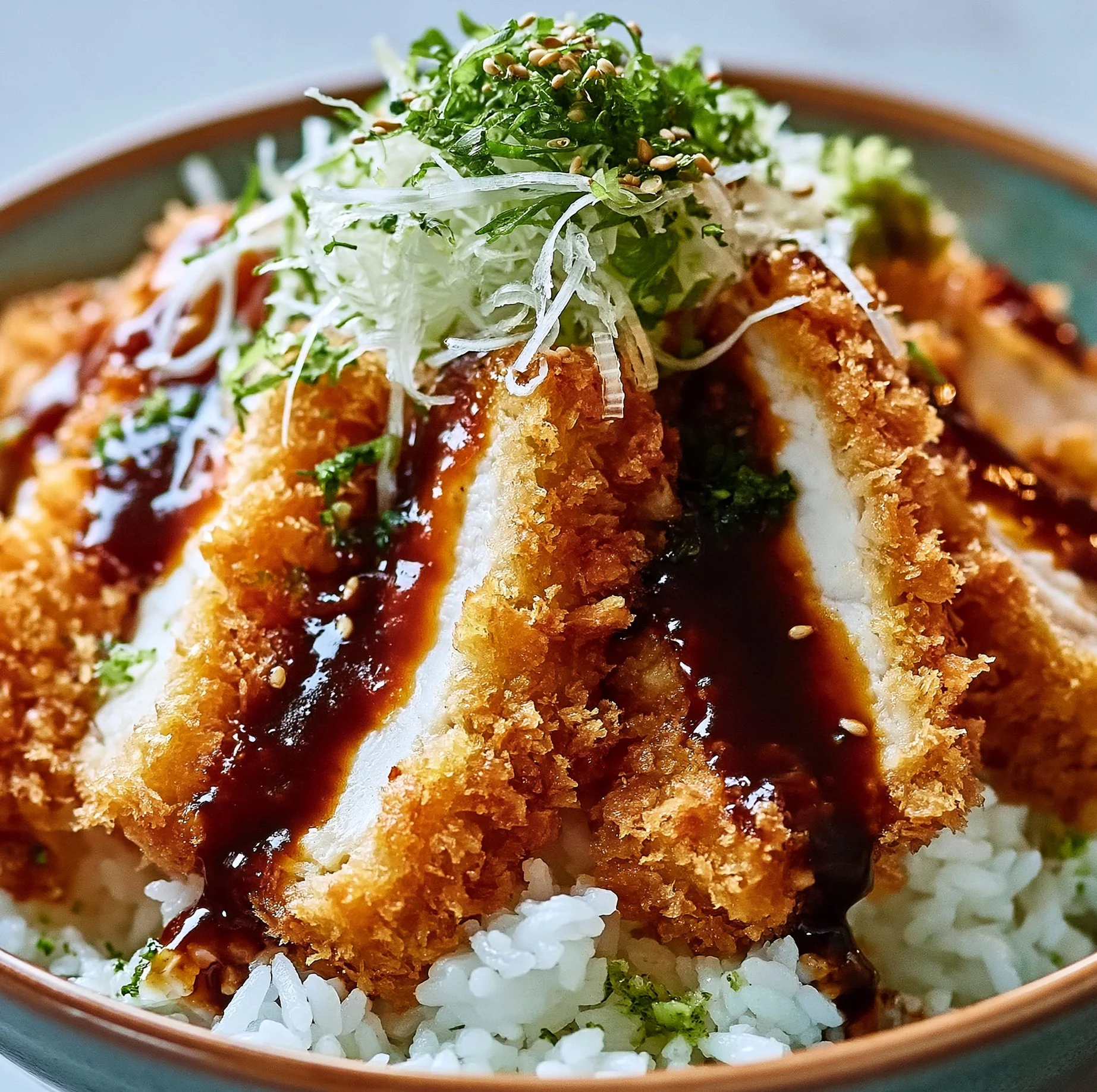 Japanese Katsu Bowls with Tonkatsu Sauce