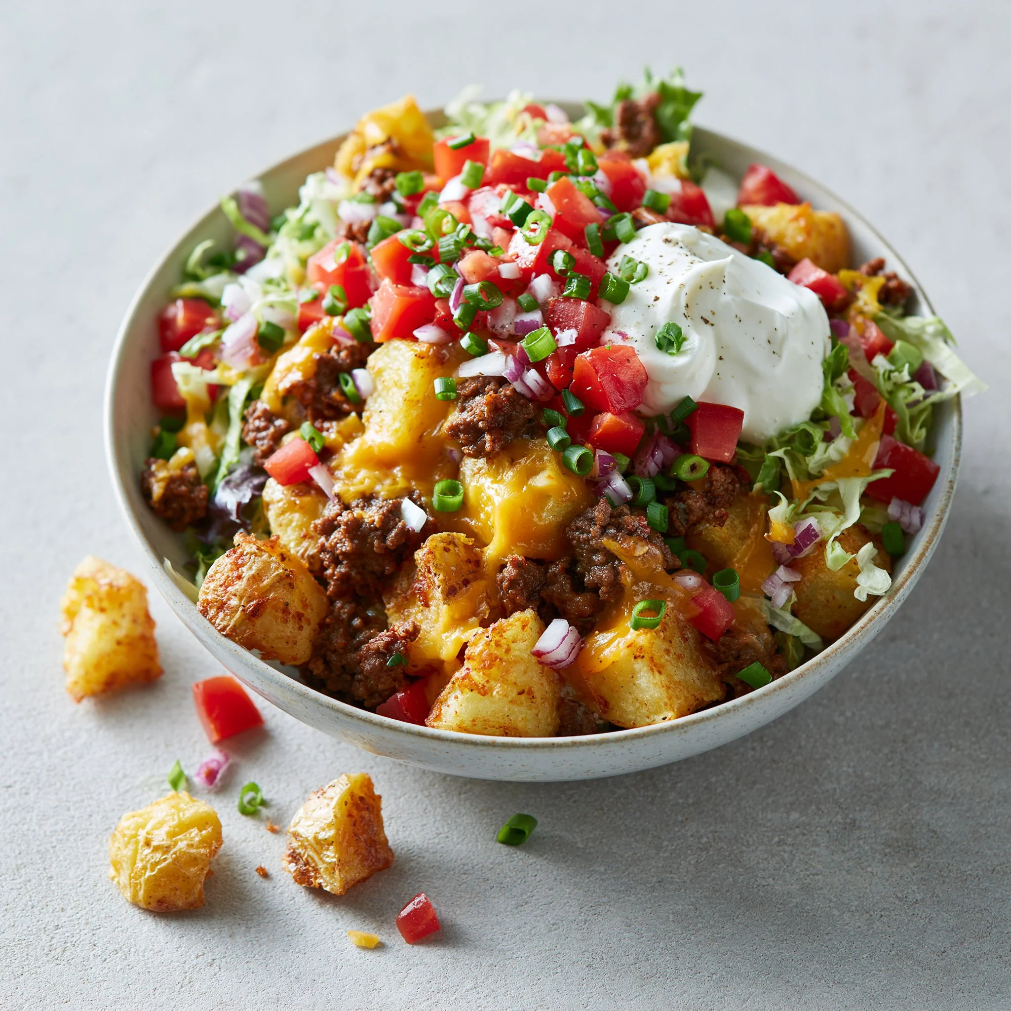 Loaded Potato Taco Bowl