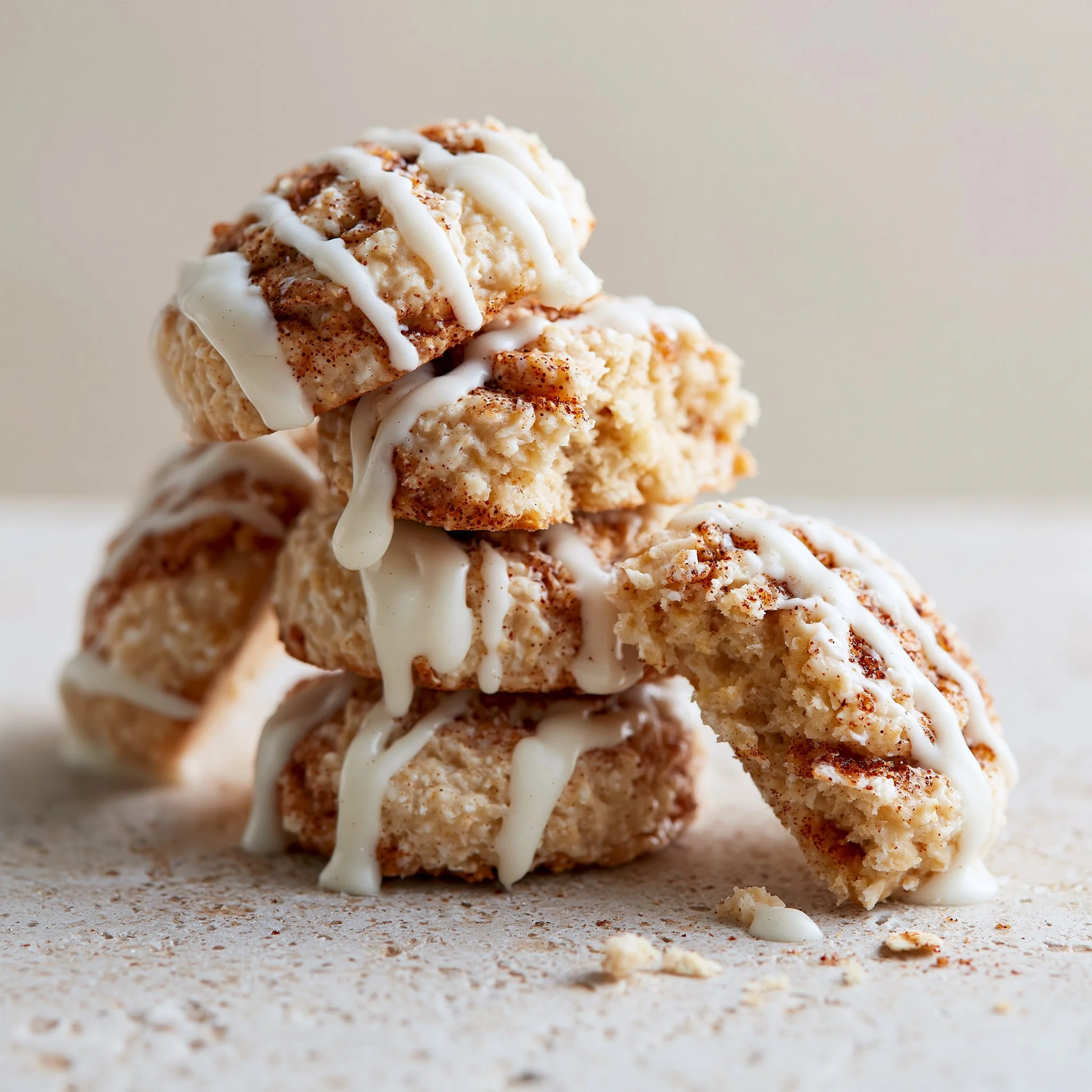 No Bake Cinnamon Roll Cookies