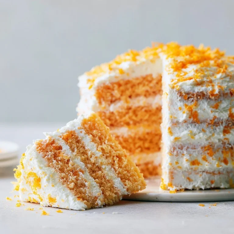Delicious Orange Creamsicle Cake with creamy frosting and orange zest