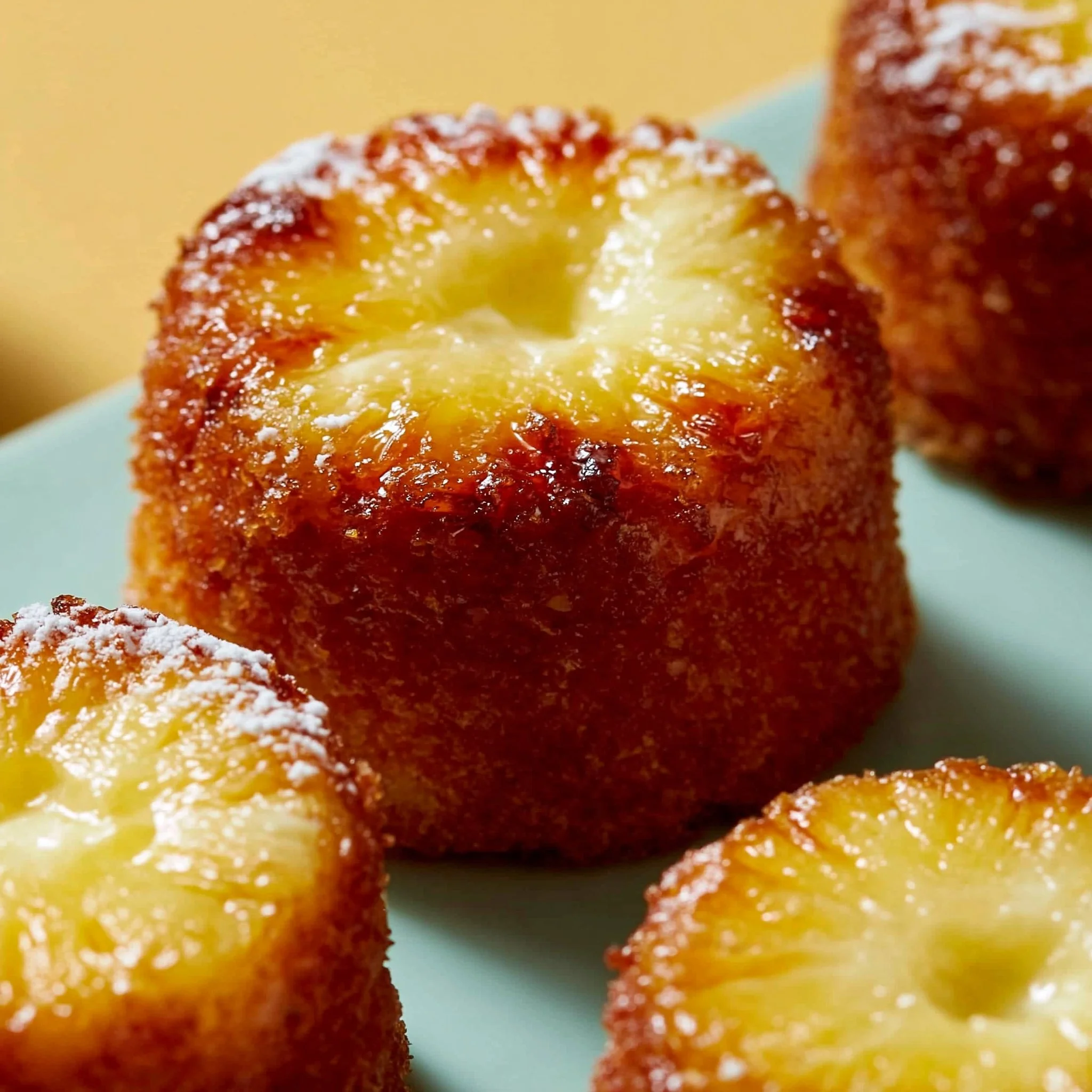 Pineapple Mascarpone Upside-Down Mini Cakes