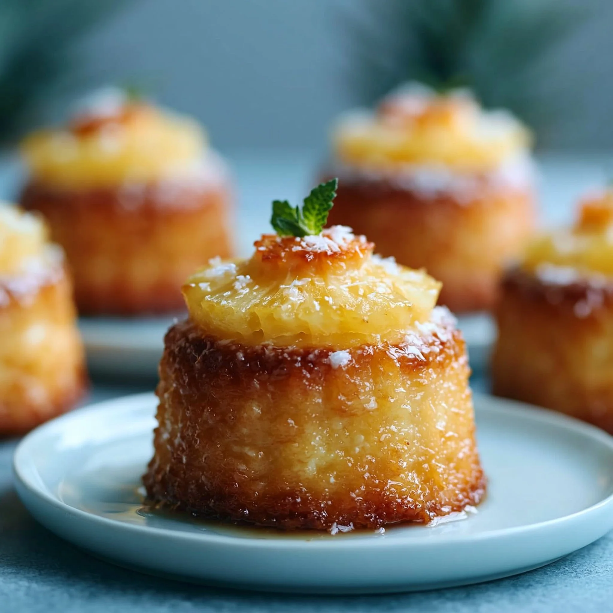 Pineapple Mascarpone Upside-Down Mini Cakes
