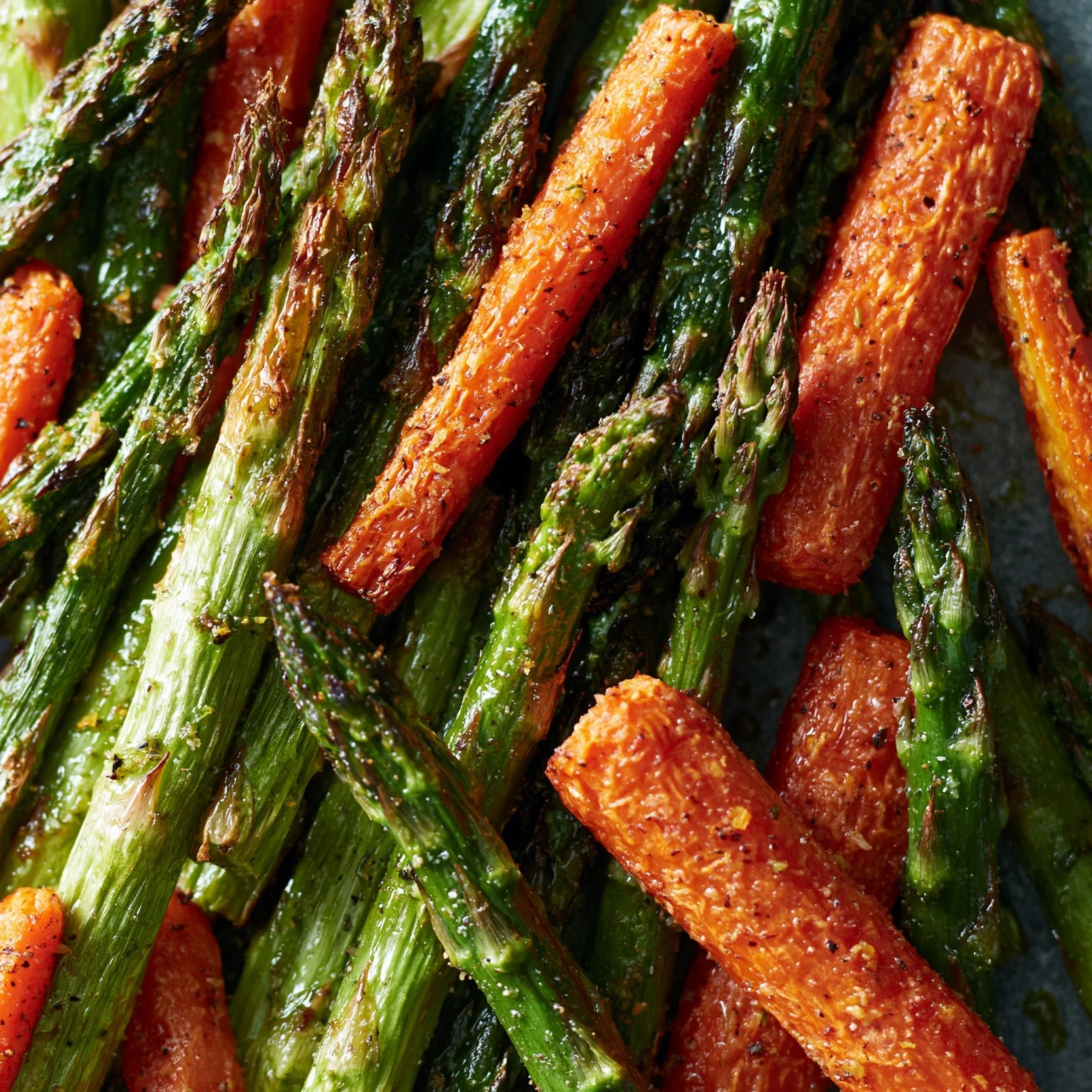 Roasted Asparagus and Carrots