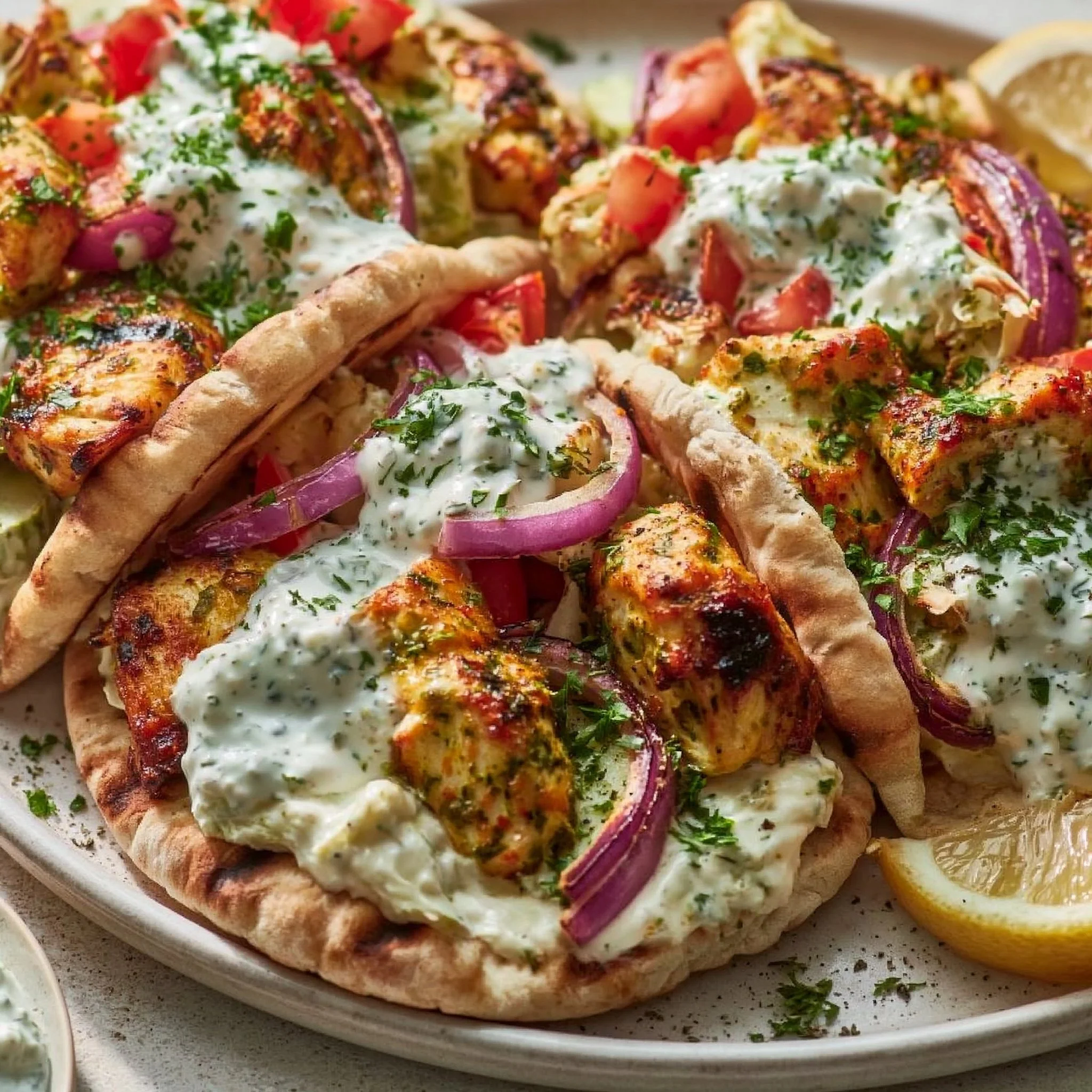 Sheet Pan Chicken Pitas with Herby Ranch