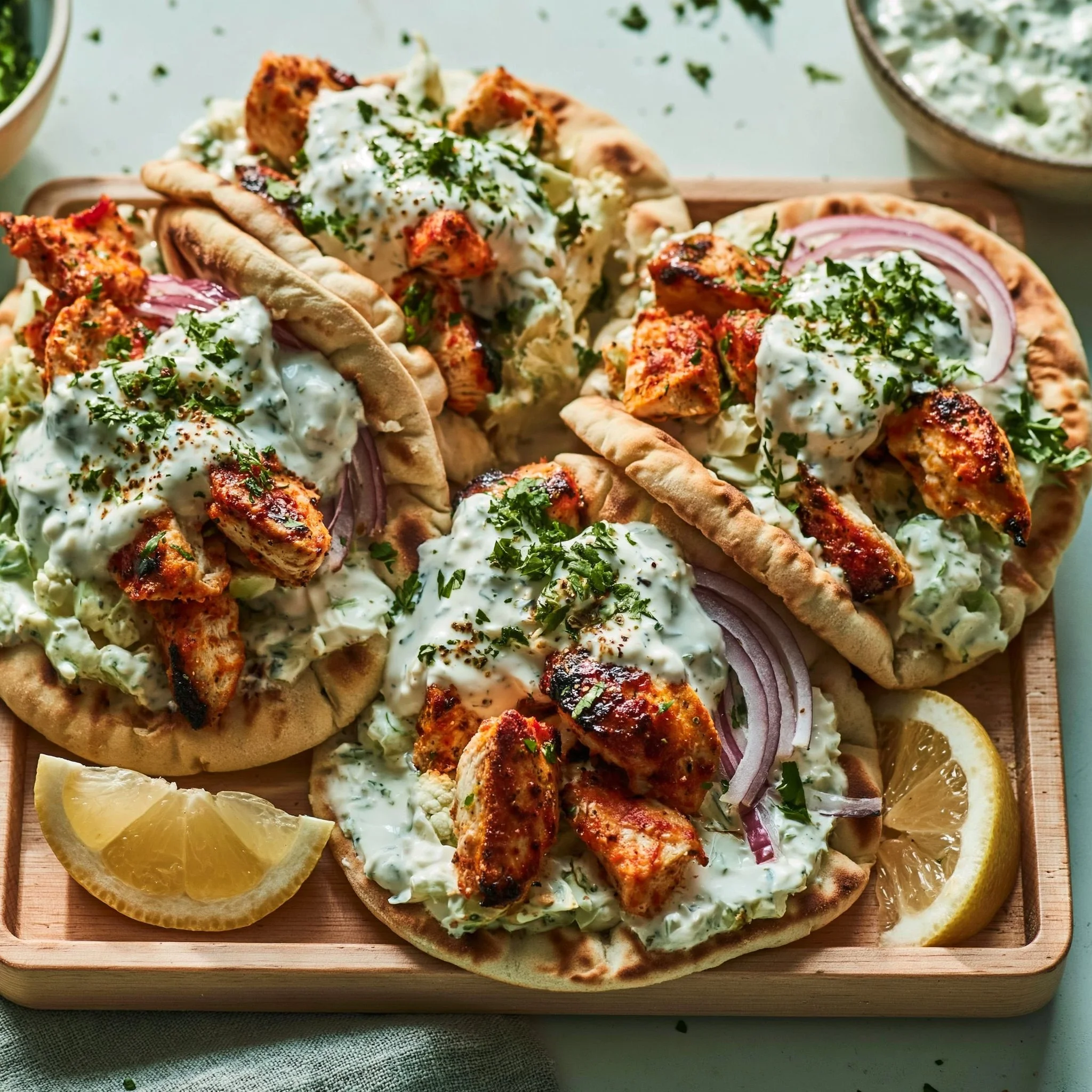 Sheet Pan Chicken Pitas with Herby Ranch