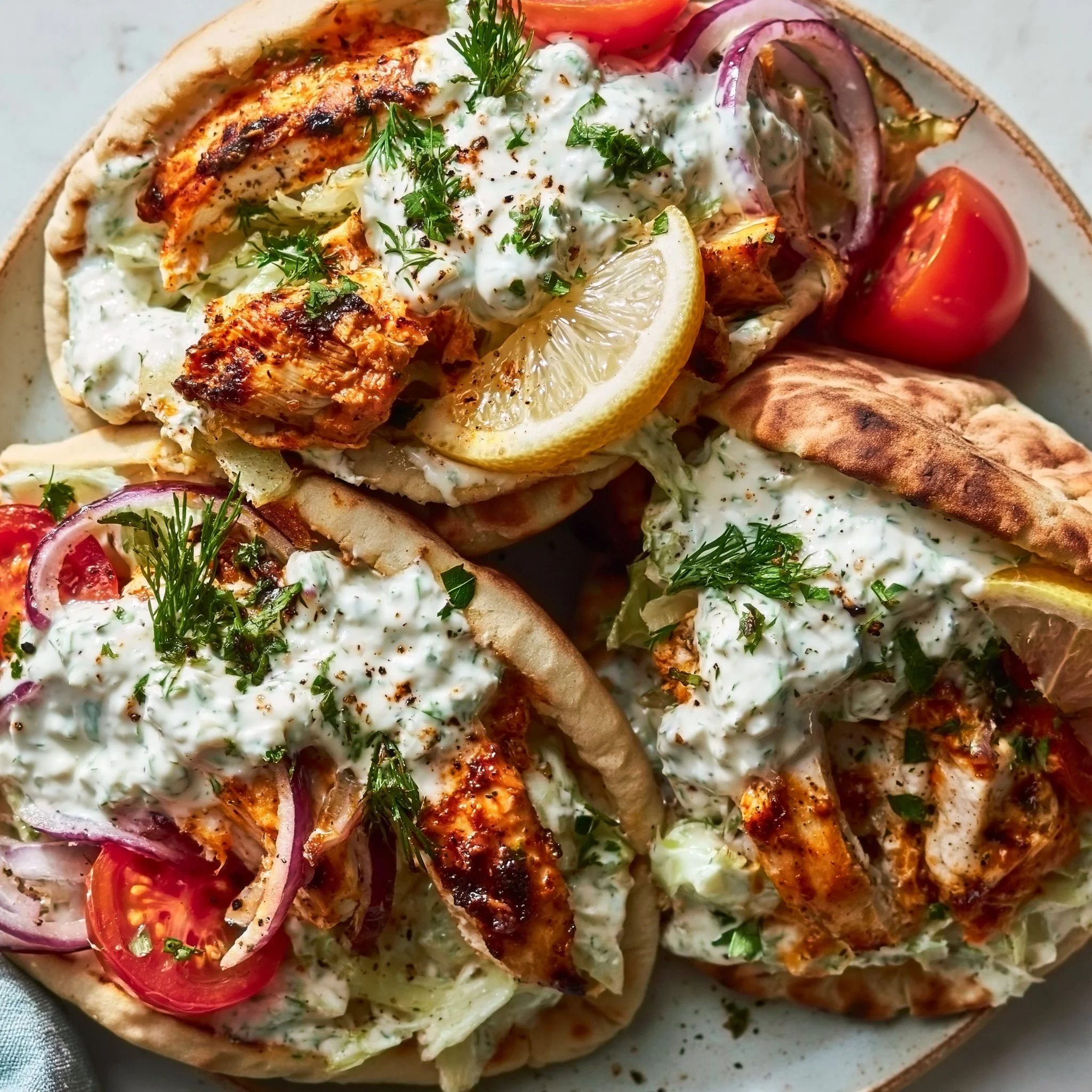 Sheet Pan Chicken Pitas with Herby Ranch