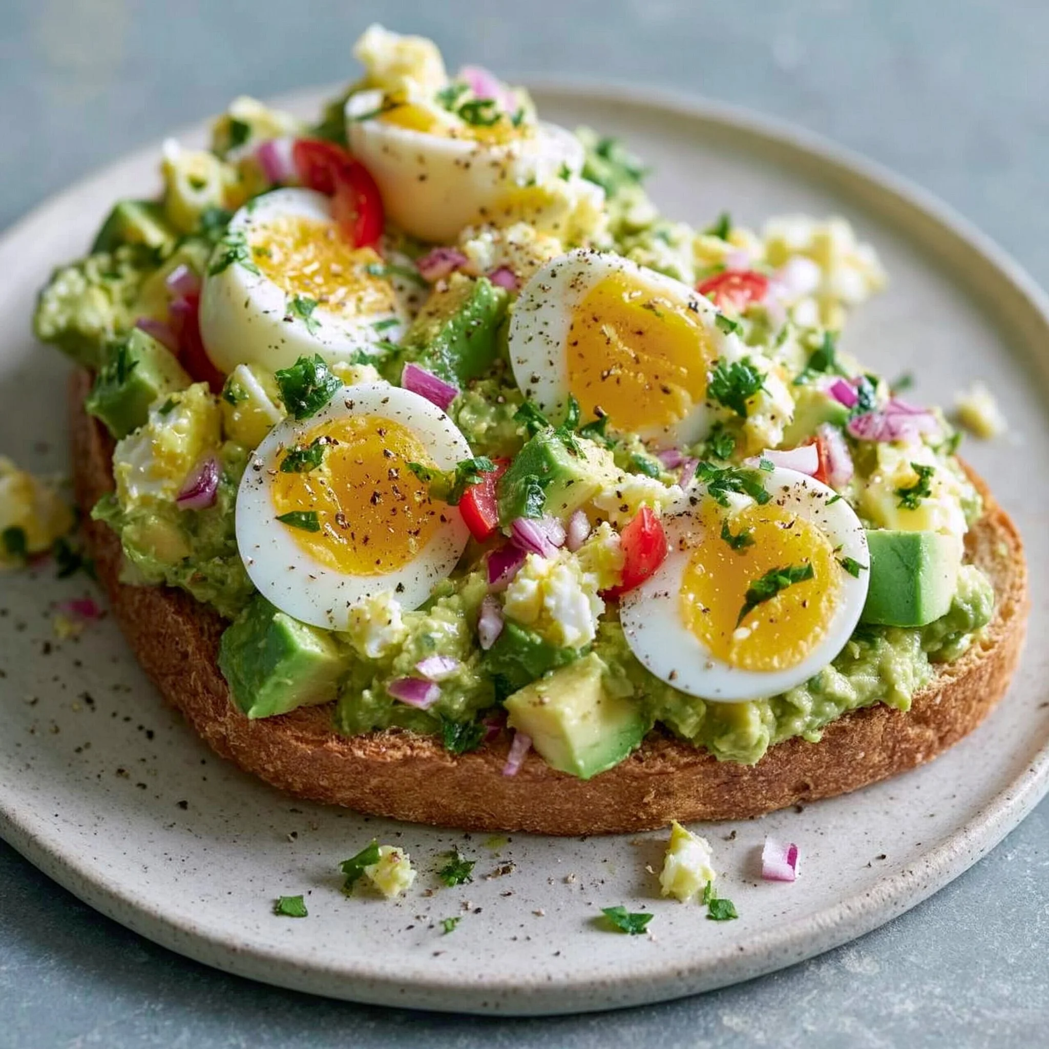 Simple & Zesty Mediterranean Avocado Egg Salad