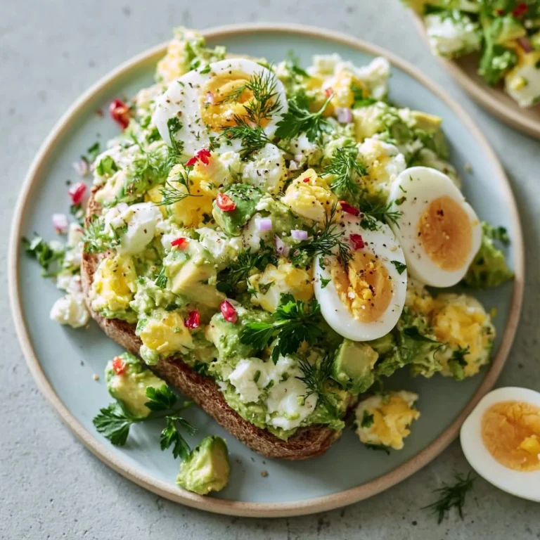 Zesty Mediterranean avocado egg salad recipe with fresh ingredients