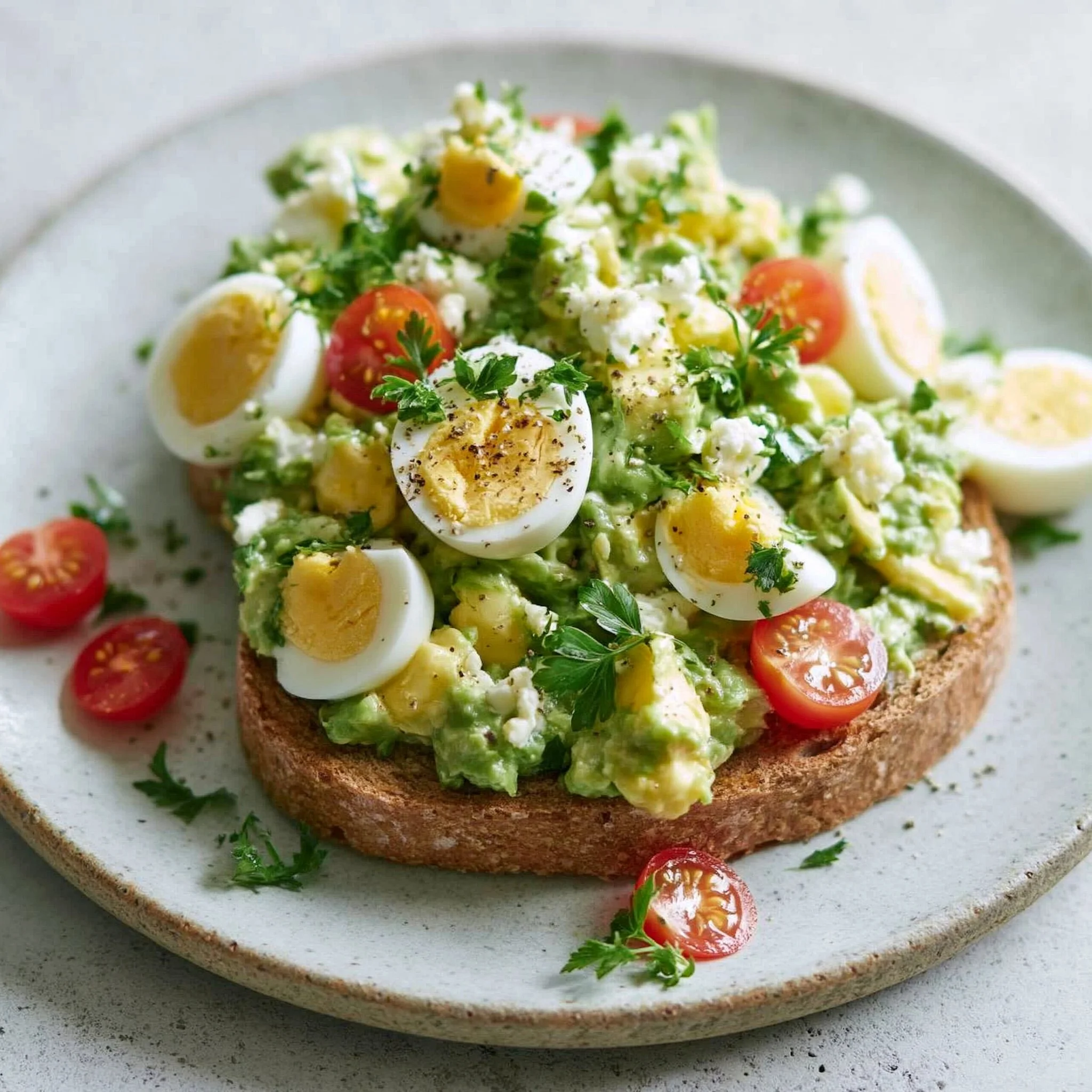 Simple & Zesty Mediterranean Avocado Egg Salad